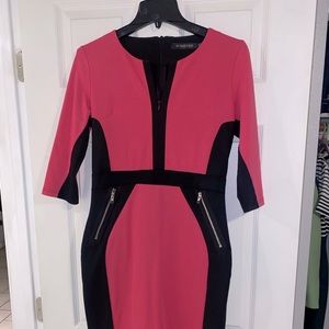 Hot pink sexy bodycon midi dress